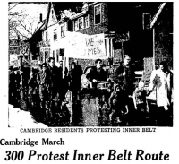 1966 Cambridge March Protesting Inner Belt